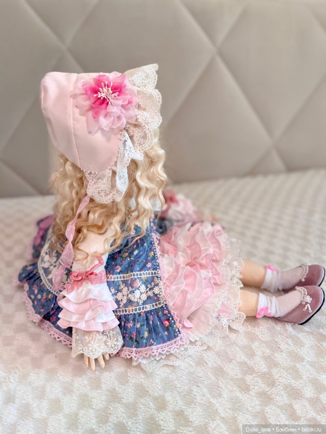 Интерьерная текстильная коллекционная кукла (фото 6)