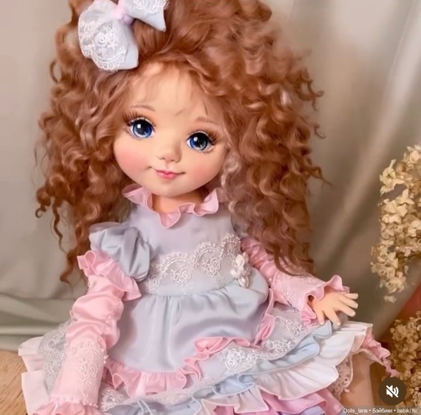 Интерьерная текстильная кукла (фото 5)