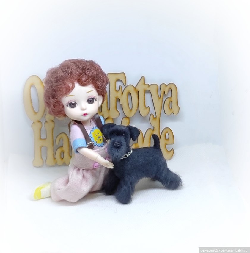 Цвергшнауцер — Валяные игрушки из шерсти: сухое валяние (фото 6)