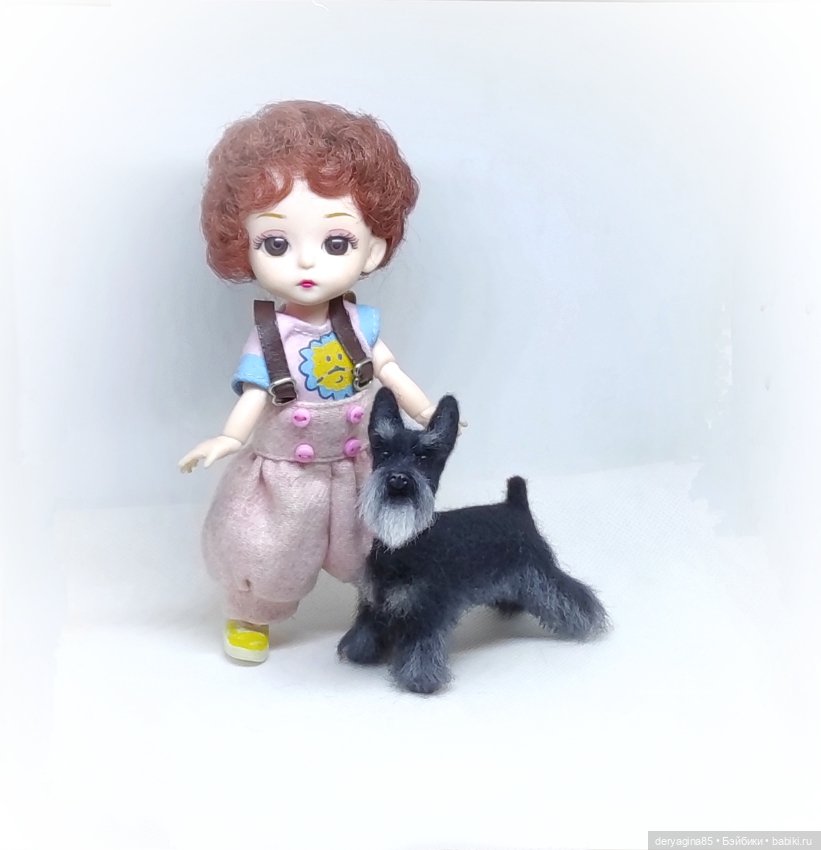 Ещё один цвергшнауцер — Валяные игрушки из шерсти: сухое валяние (фото 6)