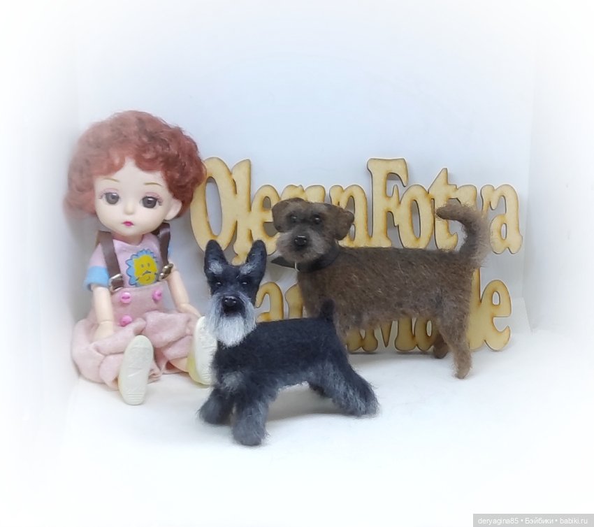 Ещё один цвергшнауцер — Валяные игрушки из шерсти: сухое валяние (фото 10)