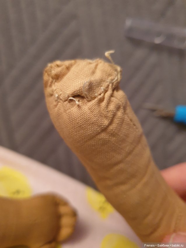 Ремонт тела и лица Käthe Kruse -1950-er или осторожно, старая кукла (фото 5)