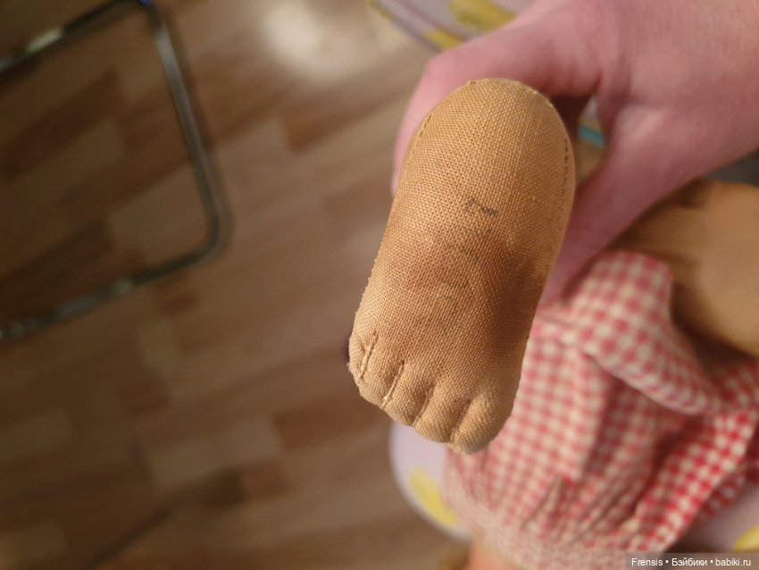 Ремонт тела и лица Käthe Kruse -1950-er или осторожно, старая кукла