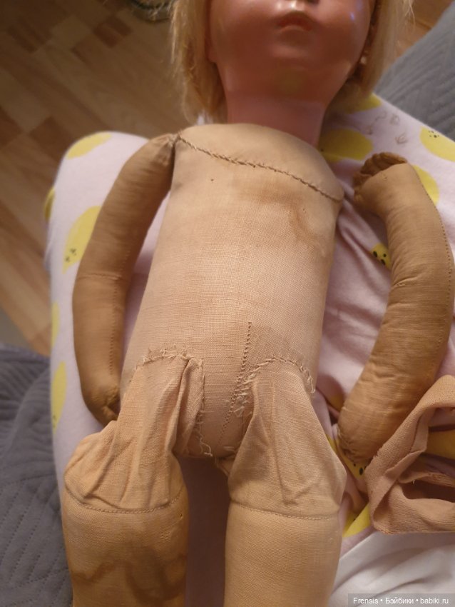 Ремонт тела и лица Käthe Kruse -1950-er или осторожно, старая кукла (фото 2)