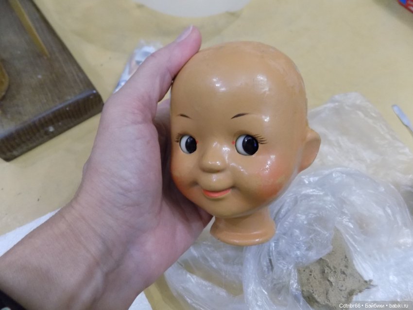 Реставрация опилочной куклы СССР Танюши. Лепим пальцы и ножку