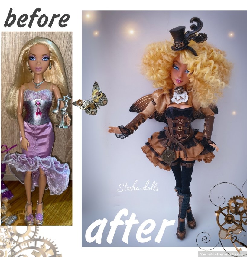 Мои новые ООАки кукол в стимпанке