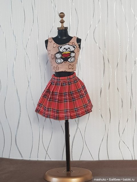 Настроение в клеточку — Одежда и обувь для кукол своими руками: фото (фото 3)