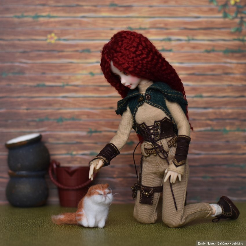 Марта и сонный котик — ООАК и репейнт игровых кукол: Bratz