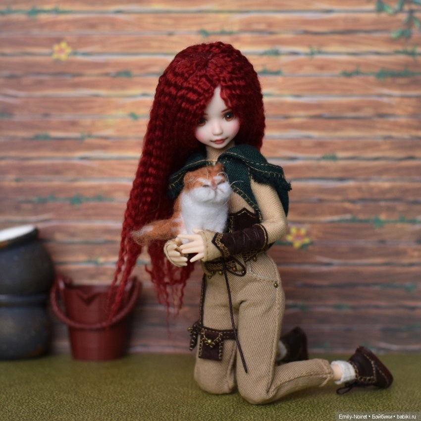 Марта и сонный котик — ООАК и репейнт игровых кукол: Bratz (фото 2)