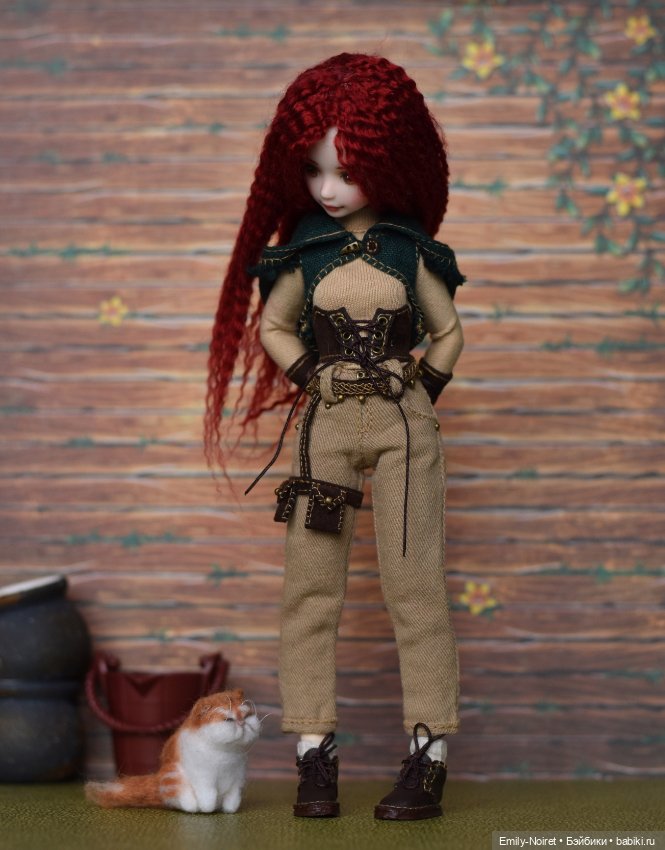 Марта и сонный котик — ООАК и репейнт игровых кукол: Bratz (фото 6)