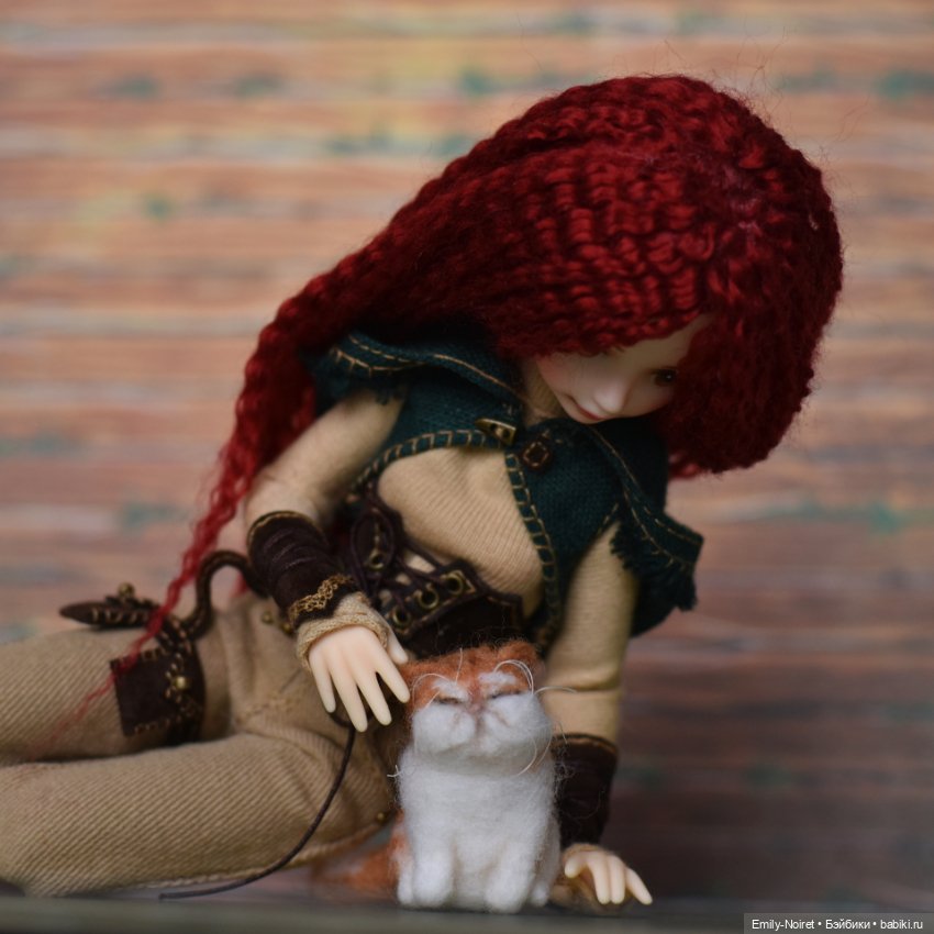 Марта и сонный котик — ООАК и репейнт игровых кукол: Bratz (фото 4)