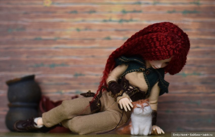Марта и сонный котик — ООАК и репейнт игровых кукол: Bratz (фото 3)