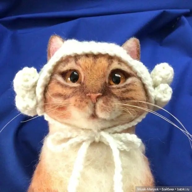 Художница своими руками делает шапочки для котеек