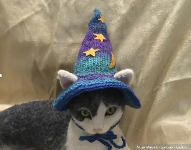 Художница своими руками делает шапочки для котеек