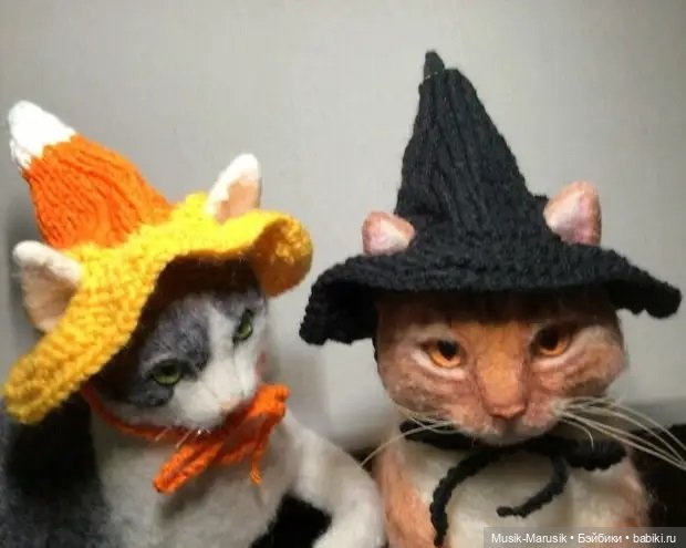 Художница своими руками делает шапочки для котеек (фото 4)