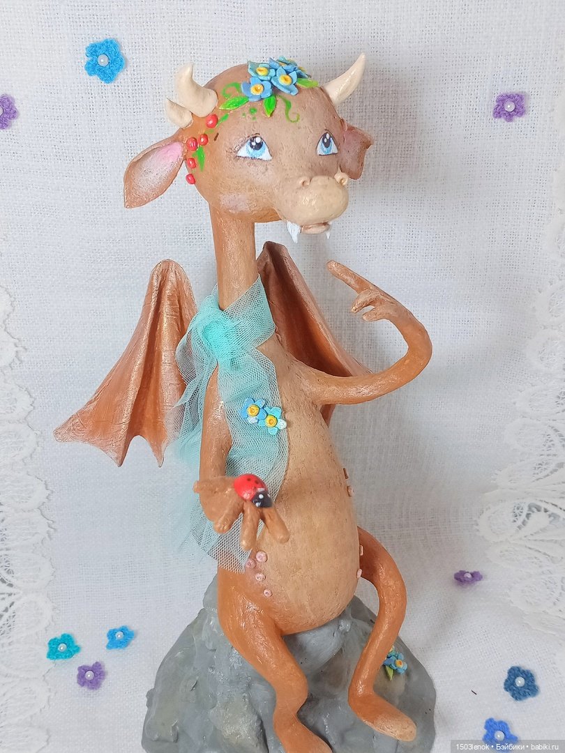Весенняя девочка — Лепка авторских игрушек и папье (фото 6)