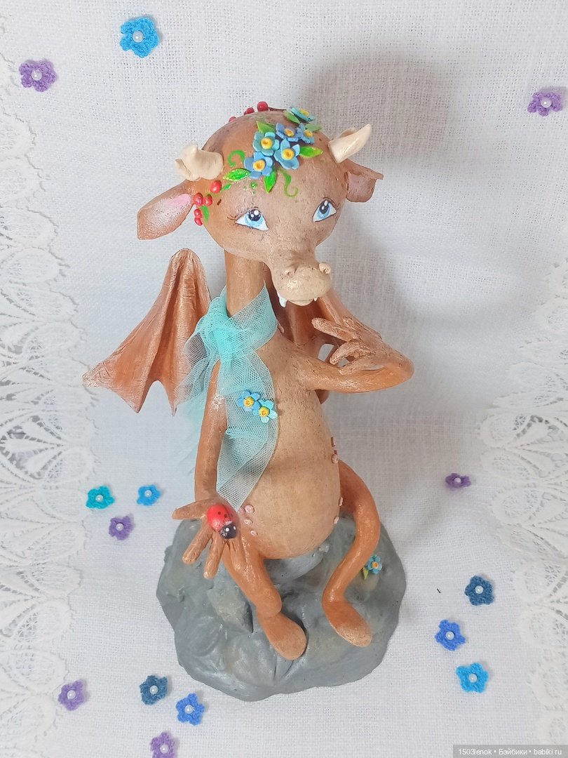 Весенняя девочка — Лепка авторских игрушек и папье (фото 7)