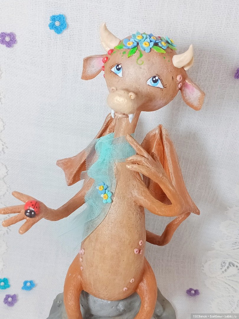 Весенняя девочка — Лепка авторских игрушек и папье (фото 4)