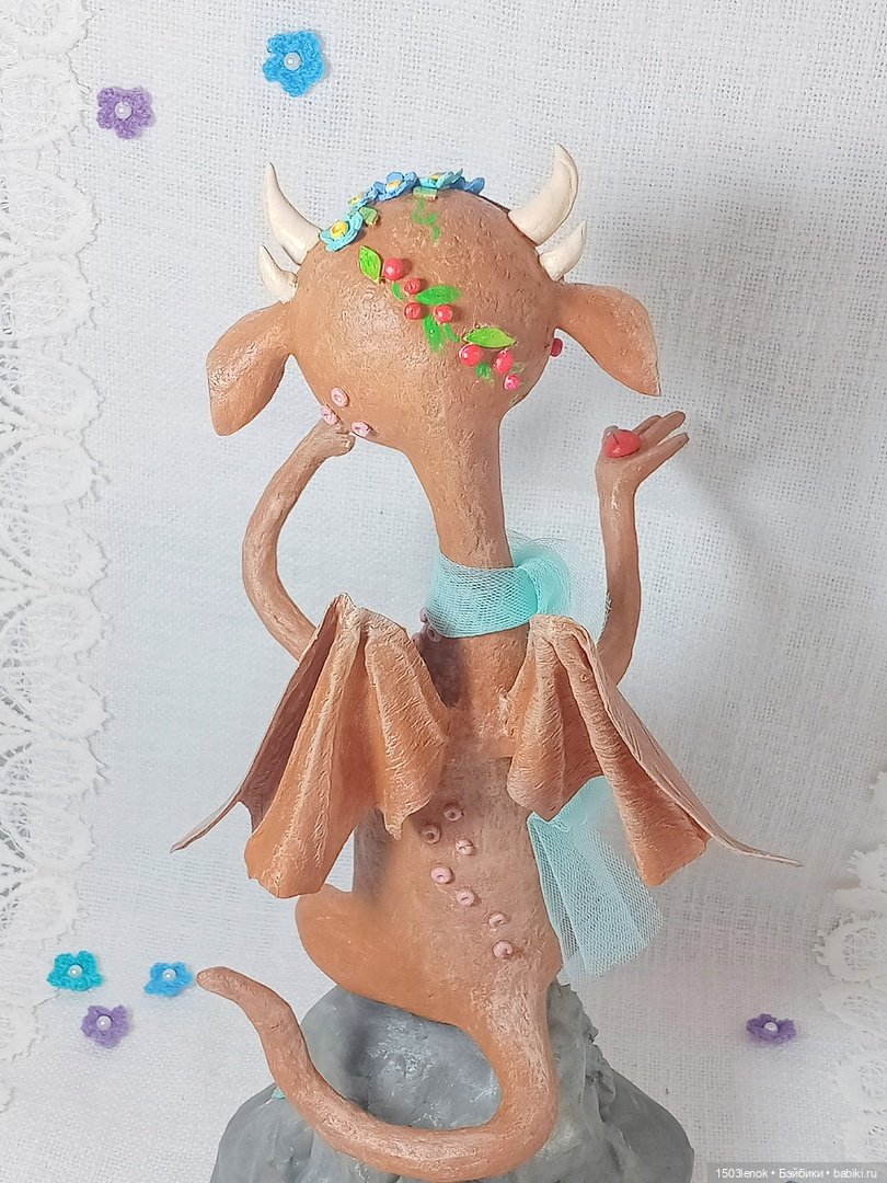 Весенняя девочка — Лепка авторских игрушек и папье