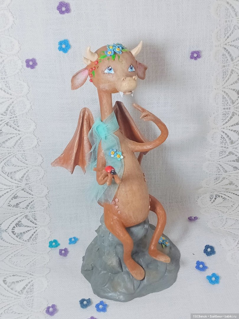 Весенняя девочка — Лепка авторских игрушек и папье (фото 5)
