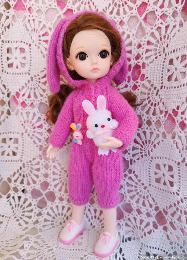 Ещё один кукольный комбинезончик "ЗАЙКА" (фото 7)