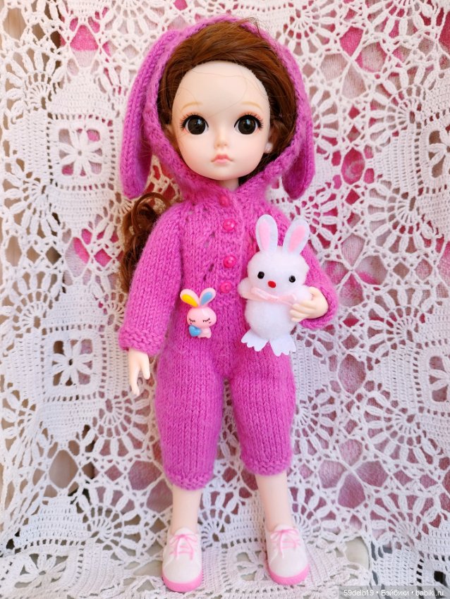 Ещё один кукольный комбинезончик "ЗАЙКА" (фото 9)