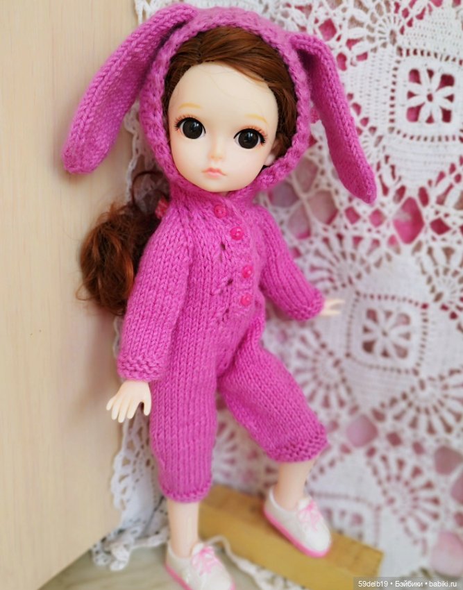 Ещё один кукольный комбинезончик "ЗАЙКА" (фото 4)