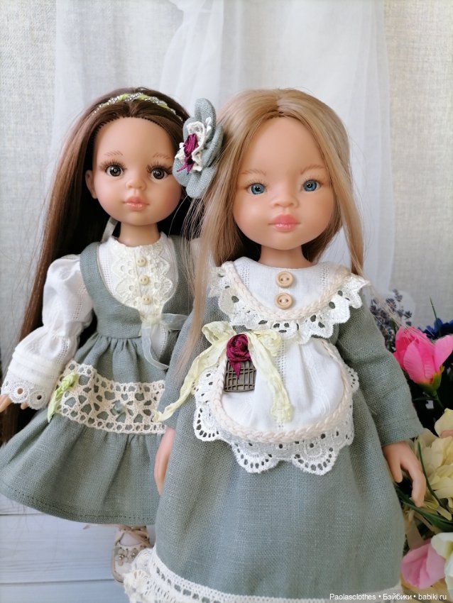 Льняные платья 🍂🌼🍂 — Одежда и обувь для кукол своими руками: фото (фото 3)