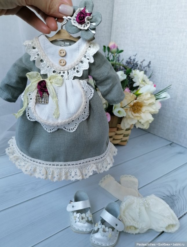 Льняные платья 🍂🌼🍂 — Одежда и обувь для кукол своими руками: фото (фото 5)