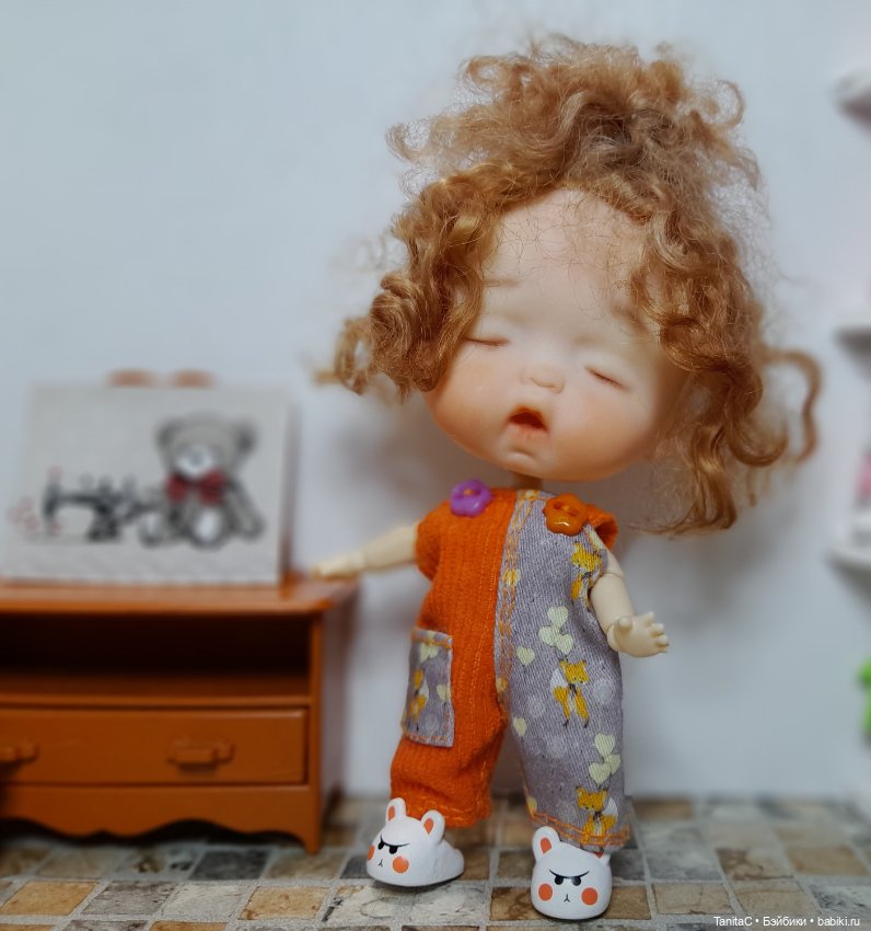 Кроха Соня и новые одёжки(Ob11YMY, голова малышки мой ООАК)