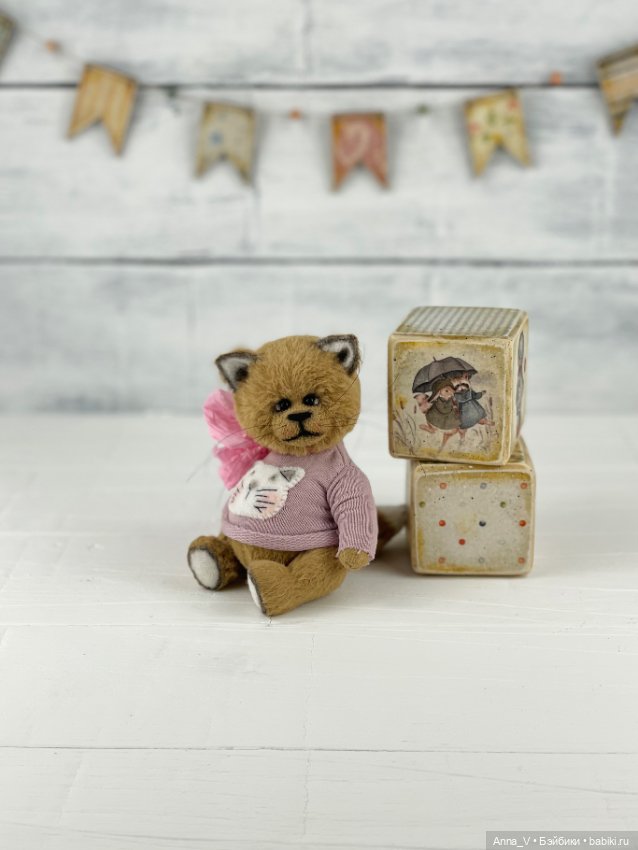 Тедди котик Вилли — Авторские мишки Тедди и друзья: фото (фото 4)