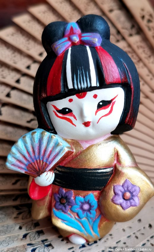 Авторская роспись и фото в образе на выставке "Япония. Куклы, сказки и легенды"