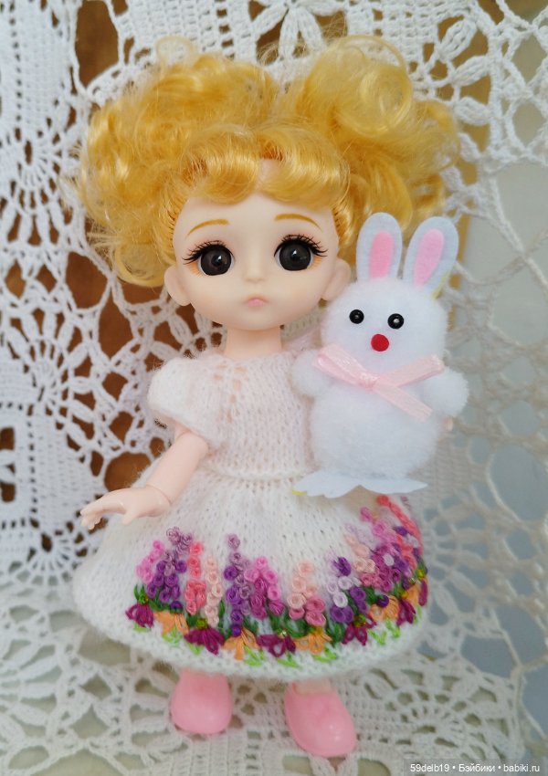 Весенний комплектик "Кошечка" для баболечки ростом15 см см (фото 10)