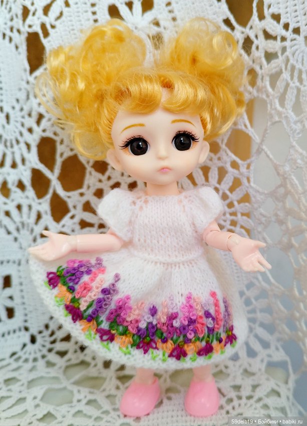 Весенний комплектик "Кошечка" для баболечки ростом15 см см (фото 7)