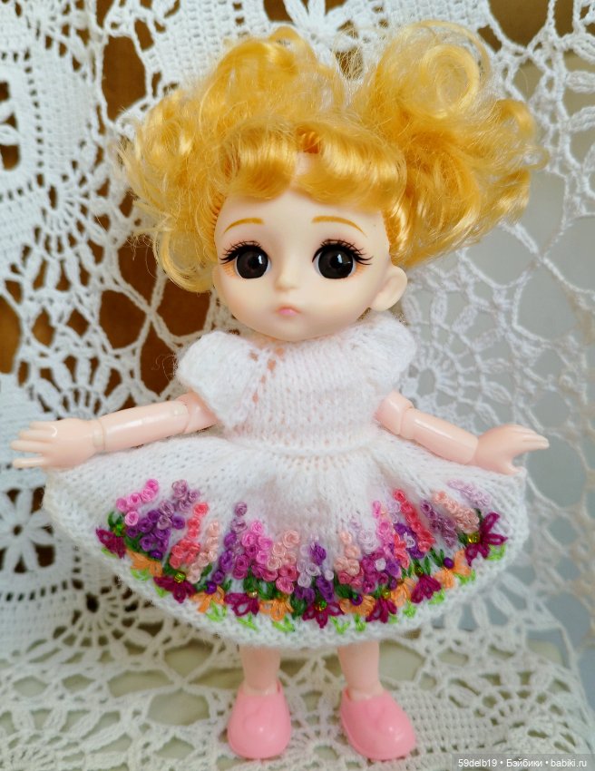 Весенний комплектик "Кошечка" для баболечки ростом15 см см (фото 8)