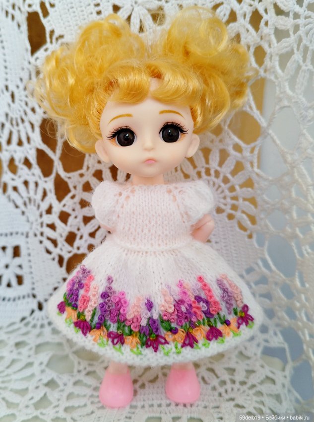 Весенний комплектик "Кошечка" для баболечки ростом15 см см (фото 9)