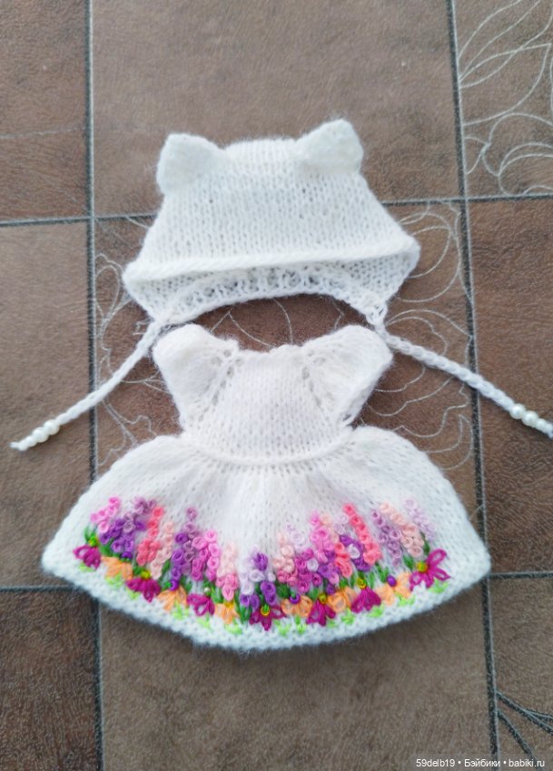 Весенний комплектик "Кошечка" для баболечки ростом15 см см