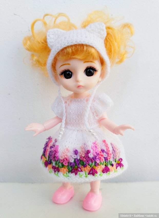 Весенний комплектик "Кошечка" для баболечки ростом15 см см