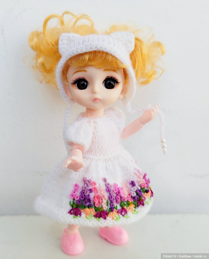 Весенний комплектик "Кошечка" для баболечки ростом15 см см