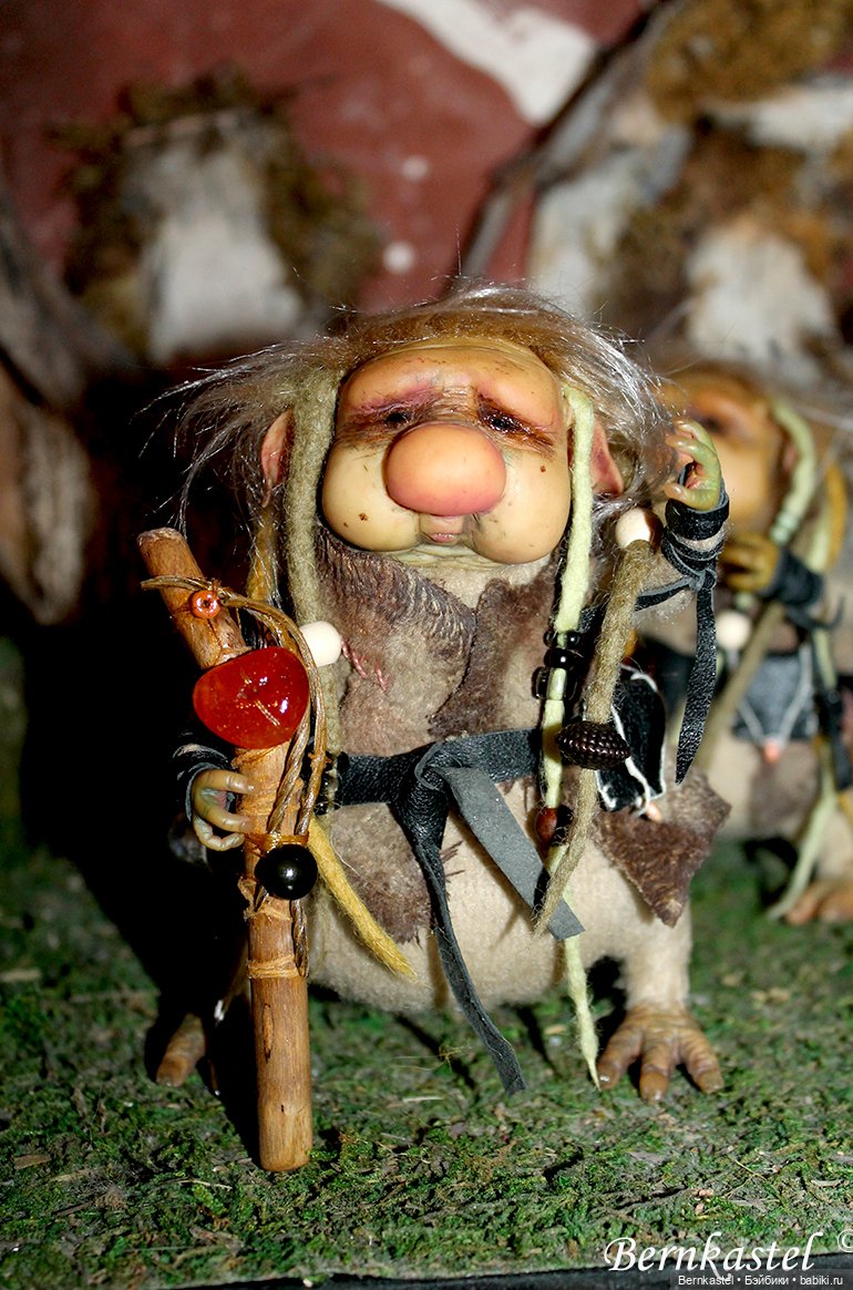 Два брата тролля — Игрушки в смешанной технике (мех и глина): Арт (фото 5)