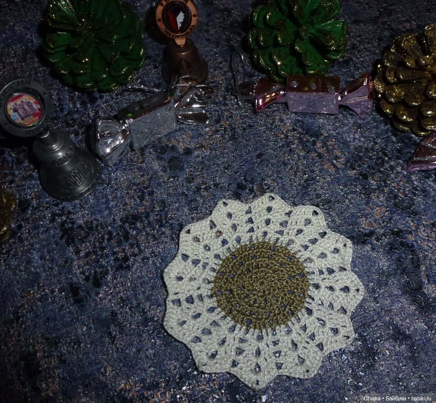 "ЯХРОМА" - набор из 4 вязаных салфеток (фото 2)