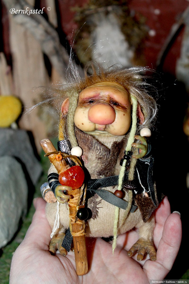 Два брата тролля — Игрушки в смешанной технике (мех и глина): Арт