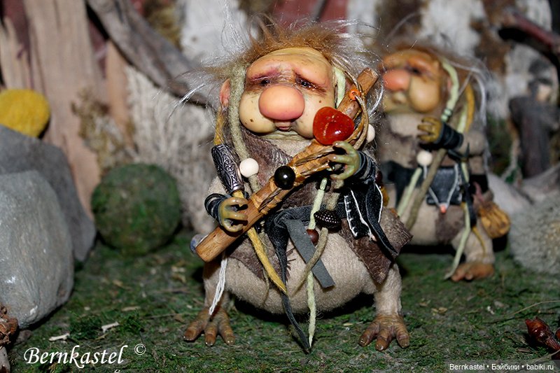 Два брата тролля — Игрушки в смешанной технике (мех и глина): Арт (фото 8)