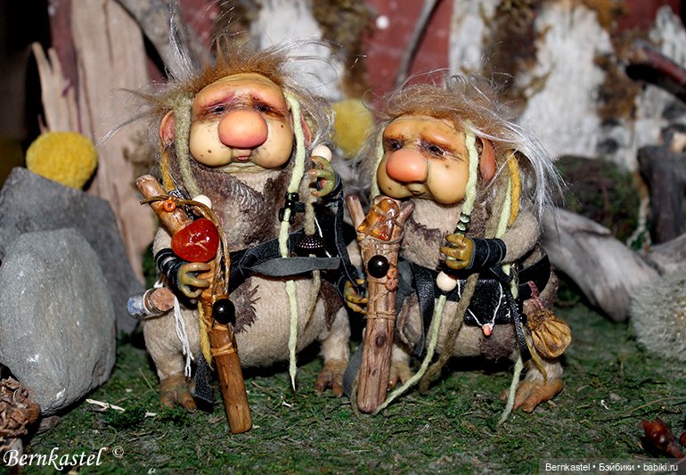 Два брата тролля — Игрушки в смешанной технике (мех и глина): Арт (фото 2)