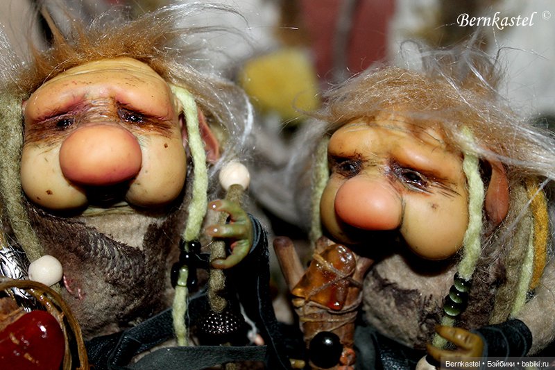 Два брата тролля — Игрушки в смешанной технике (мех и глина): Арт (фото 3)