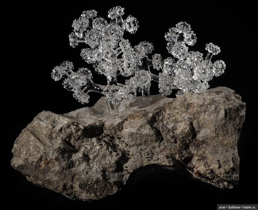 Сочетание грубых камней и изящного стекла в скульптурах Элены Флёри-Рохо (Elena Fleury-Rojo) (фото 2)