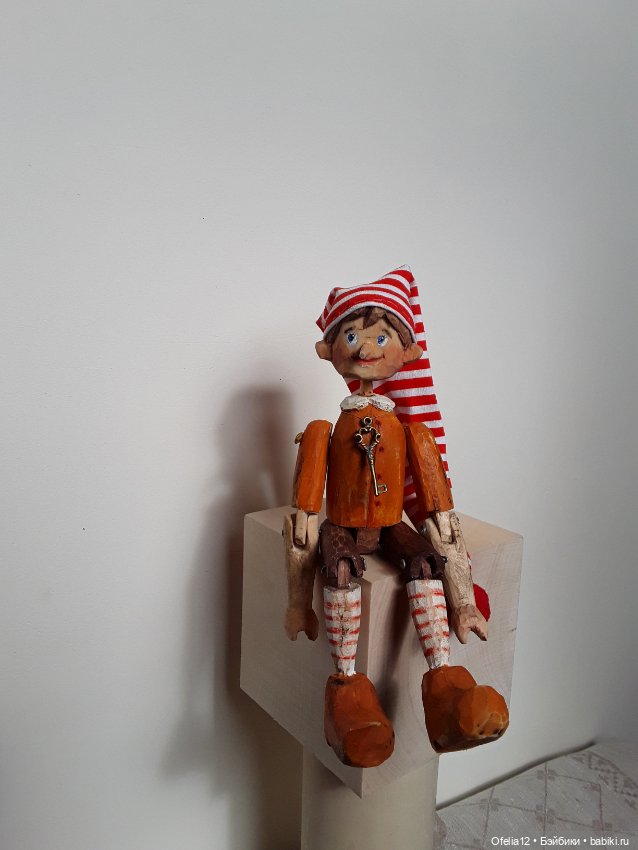 Деревянный Буратино — Авторские куклы из дерева (фото 6)