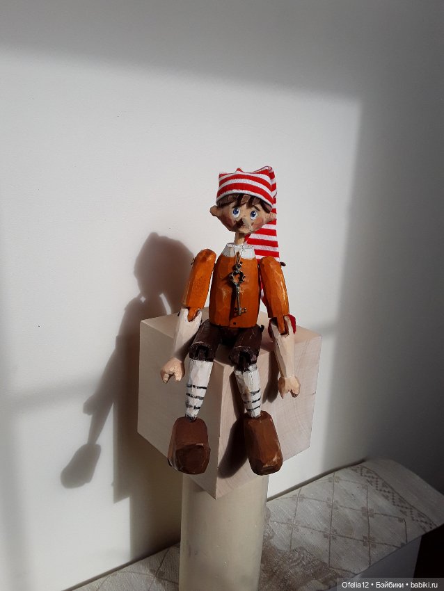 Деревянный Буратино — Авторские куклы из дерева (фото 5)