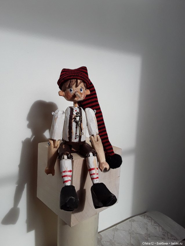 Деревянный Буратино — Авторские куклы из дерева (фото 4)