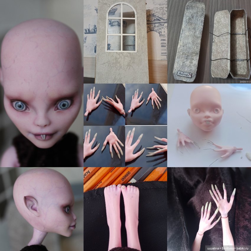 ООАК моего авторства Девочка-Носферату ч.1 (фото не для пугливых ))